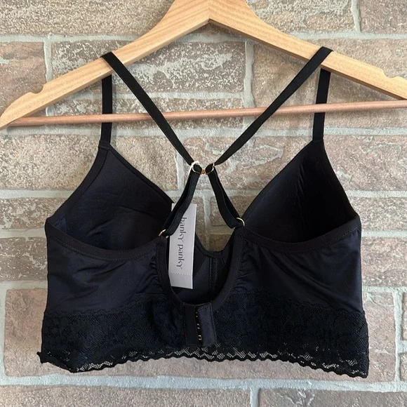 Journelle Hanky Panky Lace Molded Wireless Black Bra - Picture 6 of 10